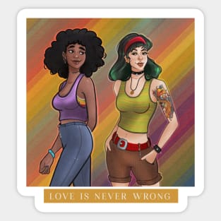 Love is Never Wrong Pride Design Sticker